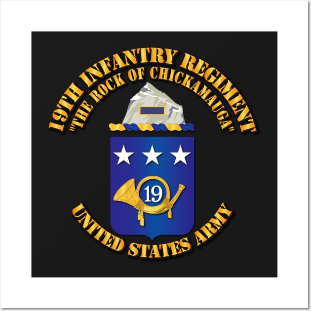 19th Infantry Regt - COA Wall Art by twix123844